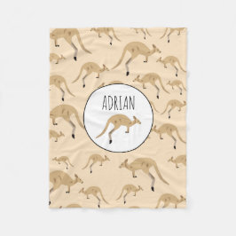 Niedlicher australischer Kangaroo-MusterIndividuel Fleecedecke