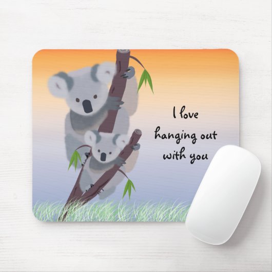 Niedlicher australischer Koala-Bär Mousepad (Mit Mouse)