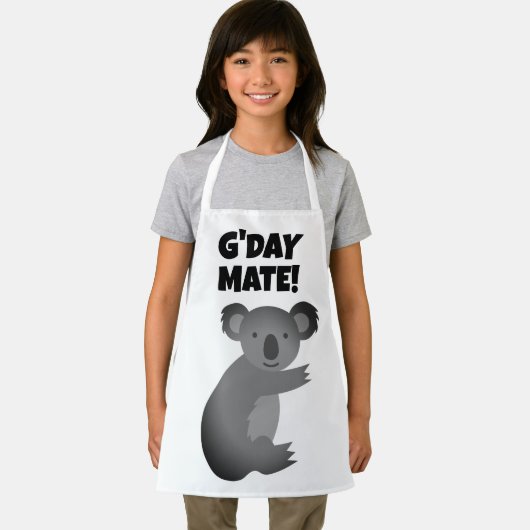 Niedlicher australischer Koala-Bär zeichnend Schür Schürze (Insitu)