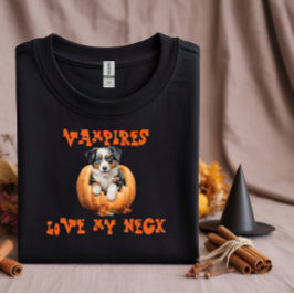 Niedlicher australischer Schäfer halloween orange  T-Shirt