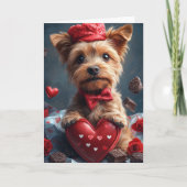 Niedlicher Australischer Terrier-Valentinstag Karte (Vorderseite)