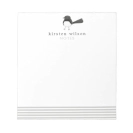 Niedlicher australischer Vogel: Willie Wagtail Per Notizblock