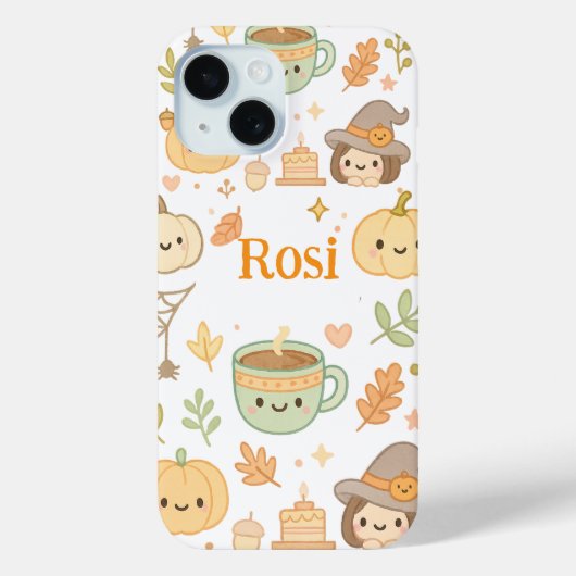 Niedlicher Autumn Pumpkin iPhone Case - Personalis (Rückseite)