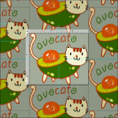 Niedlicher Avocado "Avocato" Stoff (Kachel)