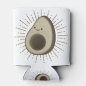 Niedlicher Avocado-Cartoon im Vintagen Stil Dosenkühler (Rückseite)