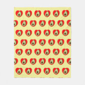 Niedlicher Avocado-Cartoon in Red Heart Baby Blank Fleecedecke (Vorderseite)