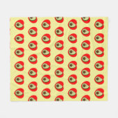 Niedlicher Avocado-Cartoon in Red Heart Baby Blank Fleecedecke (Vorderseite (Horizontal))