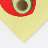Niedlicher Avocado-Cartoon in Red Heart Baby Blank Fleecedecke (Ecke)