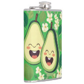 Niedlicher Avocado Couple Phone Case | Funny Kawai Flachmann (Rechts)