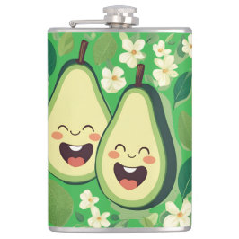 Niedlicher Avocado Couple Phone Case | Funny Kawai Flachmann