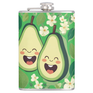 Niedlicher Avocado Couple Phone Case   Funny Kawai Flachmann