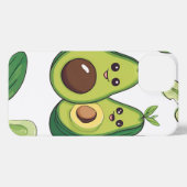 Niedlicher Avocado Couple Phone Case | Funny Kawai iPhone Hülle (Rückseite (Horizontal))