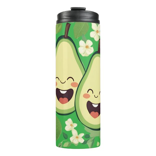 Niedlicher Avocado Couple Phone Case | Funny Kawai Thermosbecher (Vorderseite)
