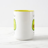 Niedlicher Avocado Cuddle maßgeschneidertes Gesche Zweifarbige Tasse (Mittel)