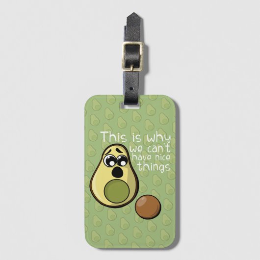 Niedlicher Avocado Das ist der Grund, warum wir ke Gepäckanhänger (Vorderseite Vertikal)