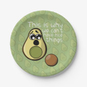 Niedlicher Avocado Das ist der Grund, warum wir ke Pappteller (Vorderseite)