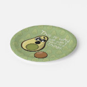 Niedlicher Avocado Das ist der Grund, warum wir ke Pappteller (Schrägansicht)