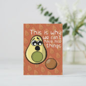 Niedlicher Avocado Das ist der Grund, warum wir ke Postkarte (Stehend Vorderseite)