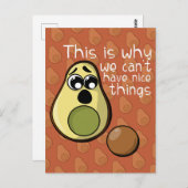 Niedlicher Avocado Das ist der Grund, warum wir ke Postkarte (Vorne/Hinten)