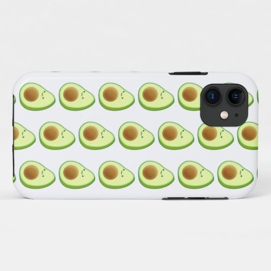 Niedlicher Avocado, der Muster Zeichne Case-Mate iPhone Hülle (Rückseite (Horizontal))