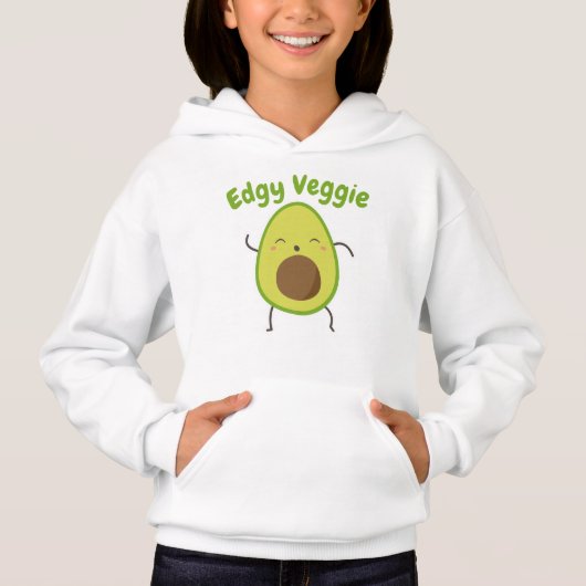 Niedlicher Avocado Edgy Veggie Hoodie (Vorderseite)