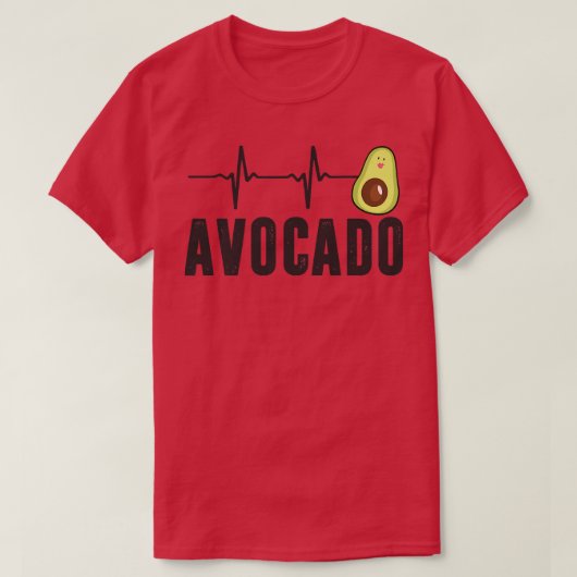 Niedlicher Avocado Heartbeat, Vegan für Männer Fra T-Shirt (Design vorne)