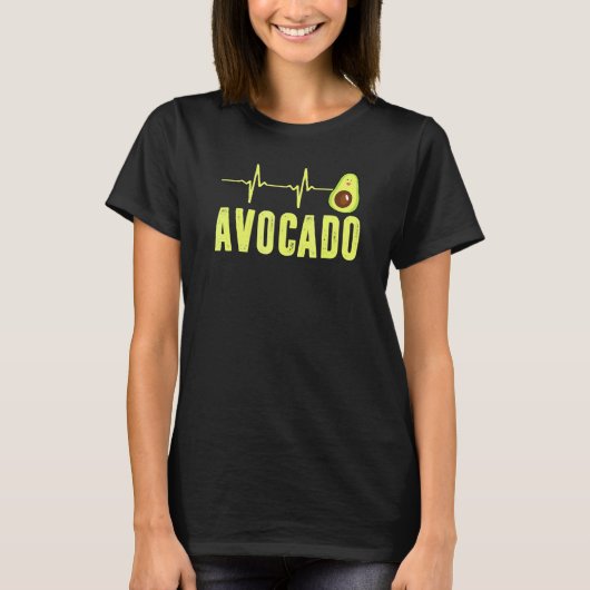Niedlicher Avocado Herzschlag Vegan für Männer Fra T-Shirt (Vorderseite)