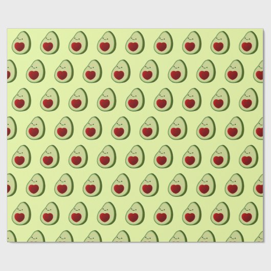 Niedlicher Avocado Hintergrund Geschenkpapier (Flach)