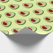 Niedlicher Avocado Hintergrund Geschenkpapier (Ecke)