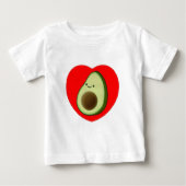 Niedlicher Avocado im Roten Herzen Baby T-shirt (Vorderseite)