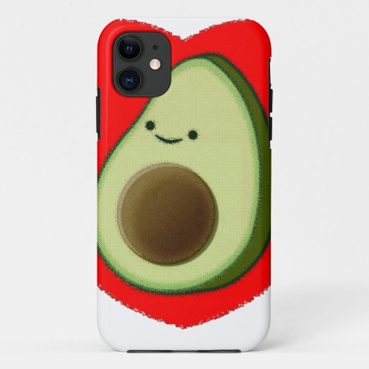 Niedlicher Avocado im Roten Herzen Case-Mate iPhone Hülle (Rückseite)