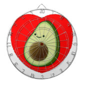 Niedlicher Avocado im Roten Herzen Dartscheibe (vorne)