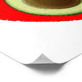 Niedlicher Avocado im Roten Herzen Poster (Ecke)