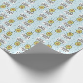 Niedlicher Avocado mit glücklichem Geburtszeichen Geschenkpapier (Ecke)