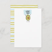 Niedlicher Avocado mit Schild vielen Dank RSVP Karte (Vorne/Hinten)