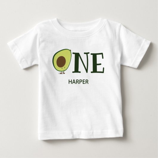 Niedlicher Avocado-Name Baby T-shirt (Vorderseite)