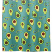 Niedlicher Avocado-Schnitt Sommer Grün Farbverlauf Duschvorhang (Vorderseite)