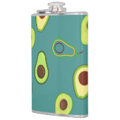 Niedlicher Avocado-Schnitt Sommer Grün Farbverlauf Flachmann (Links)