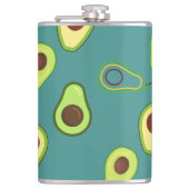 Niedlicher Avocado-Schnitt Sommer Grün Farbverlauf Flachmann (Vorderseite)