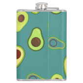 Niedlicher Avocado-Schnitt Sommer Grün Farbverlauf Flachmann (Rückseite)