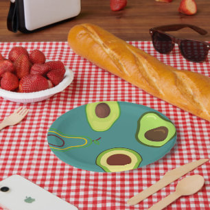 Niedlicher Avocado-Schnitt Sommer Grün Farbverlauf Pappteller