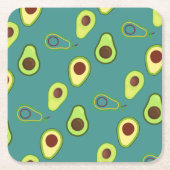 Niedlicher Avocado-Schnitt Sommer Grün Farbverlauf Rechteckiger Pappuntersetzer (Vorderseite)