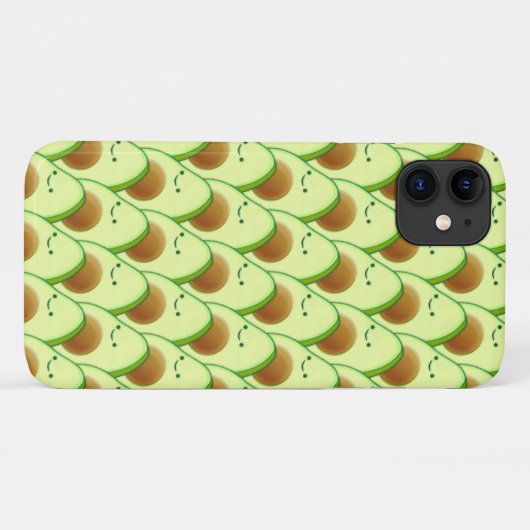 Niedlicher Avocado überall Zeichnend Case-Mate iPhone Hülle (Rückseite (Horizontal))