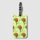 Niedlicher Avocado überall Zeichnend Gepäckanhänger (Vorderseite Vertikal)
