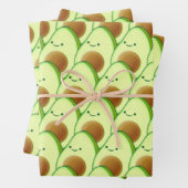 Niedlicher Avocado überall Zeichnend Geschenkpapier Set (Beispiel)