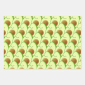 Niedlicher Avocado überall Zeichnend Geschenkpapier Set (Vorderseite)