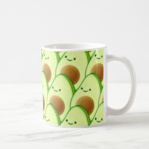 Niedlicher Avocado überall Zeichnend Kaffeetasse