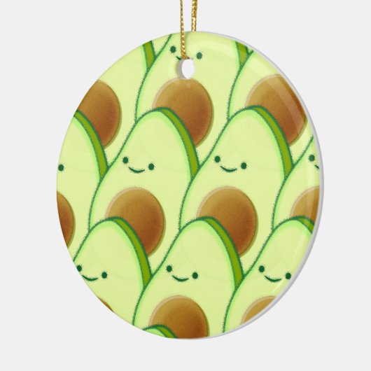 Niedlicher Avocado überall Zeichnend Keramik Ornament (Links)