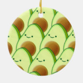 Niedlicher Avocado überall Zeichnend Keramik Ornament (Hinten)
