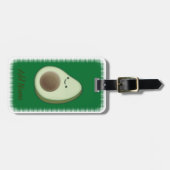 Niedlicher Avocado Zeichne Custom Green Gepäckanhänger (Vorderseite horizontal)